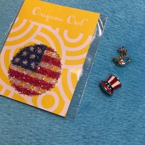 Patriotic Origami owl set
